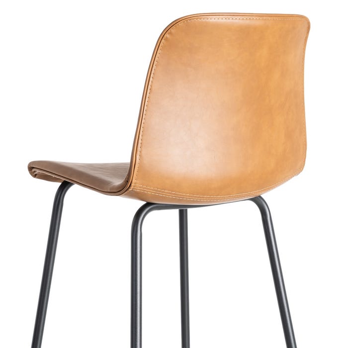 Taburete Camel Metal / Simil Piel 47 X 47 X 103 Cm