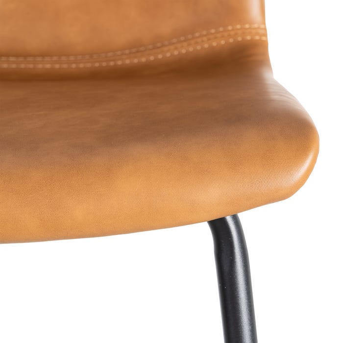 Taburete Camel Metal / Simil Piel 47 X 47 X 103 Cm