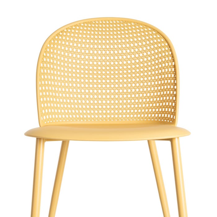 Silla Amarillo Pp-Metal Contract 51 X 46 X 80 Cm
