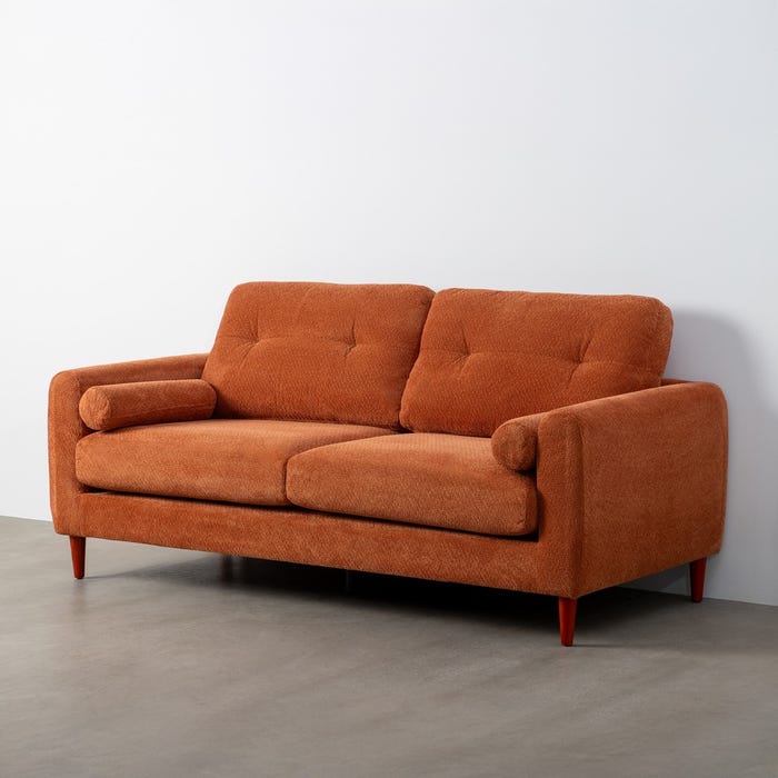 Sofá Terracota Tejido Salón 195 X 87,50 X 89 Cm