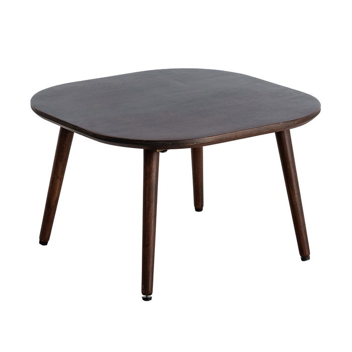 Mesita Marrón Oscuro Madera De Mango 65 X 65 X 40 Cm