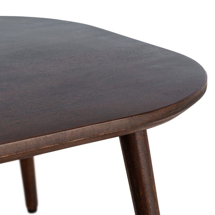 Mesita Marrón Oscuro Madera De Mango 65 X 65 X 40 Cm