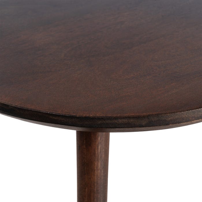Mesita Marrón Oscuro Madera De Mango 65 X 65 X 40 Cm