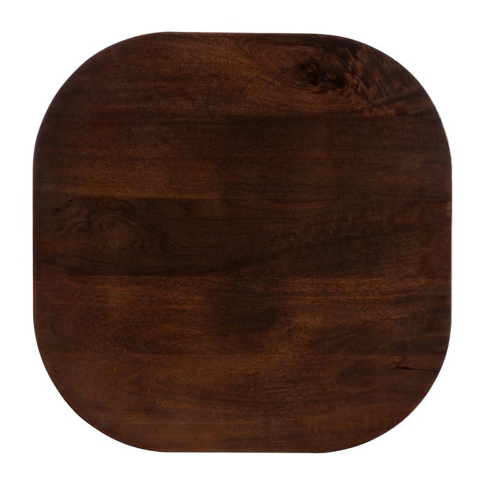 Mesita Marrón Oscuro Madera De Mango 65 X 65 X 40 Cm