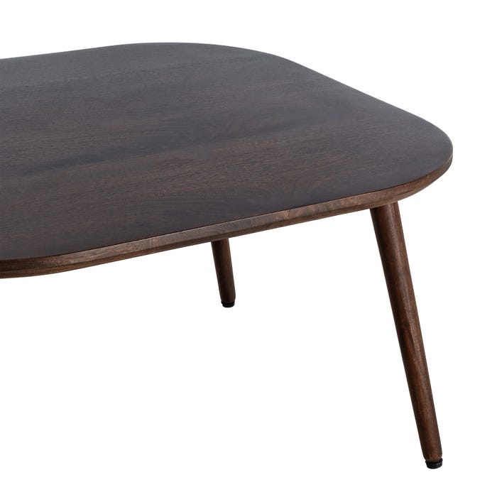 Mesita Marrón Oscuro Madera De Mango 80 X 80 X 45 Cm