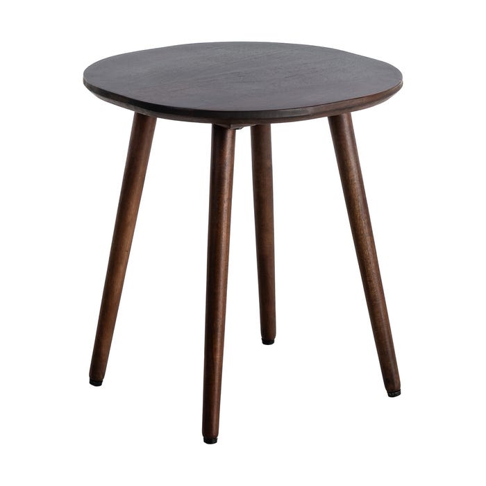 Mesita Marrón Oscuro Madera De Mango 50 X 50 X 55 Cm