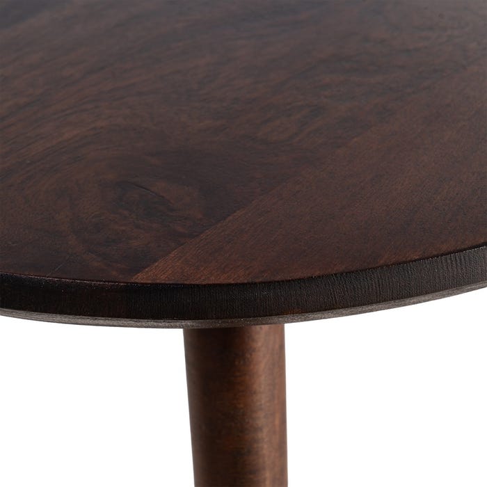 Mesita Marrón Oscuro Madera De Mango 50 X 50 X 55 Cm