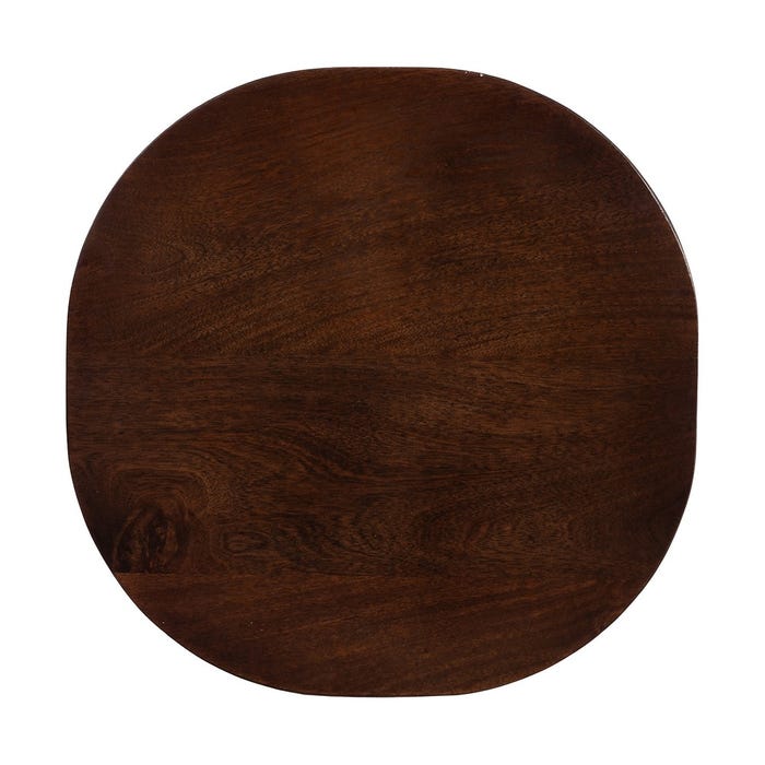 Mesita Marrón Oscuro Madera De Mango 50 X 50 X 55 Cm