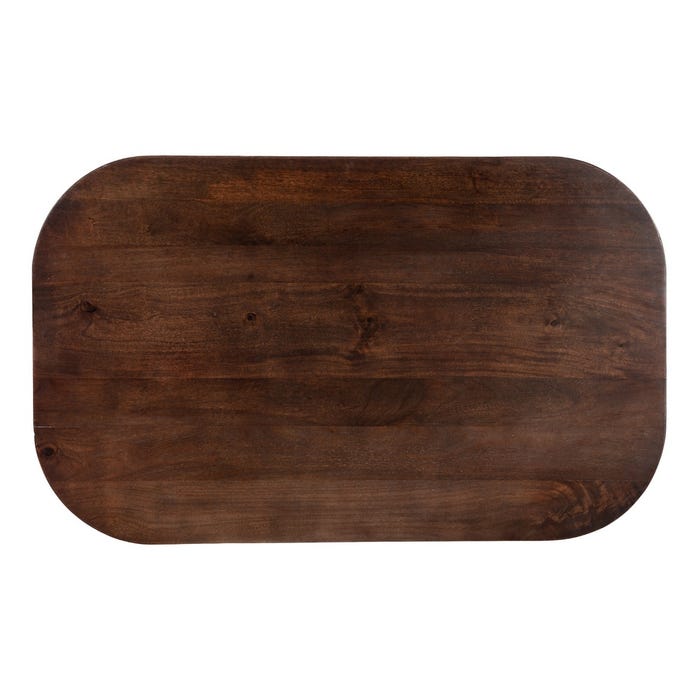 Mesita Marrón Oscuro Madera De Mango 115 X 70 X 43 Cm