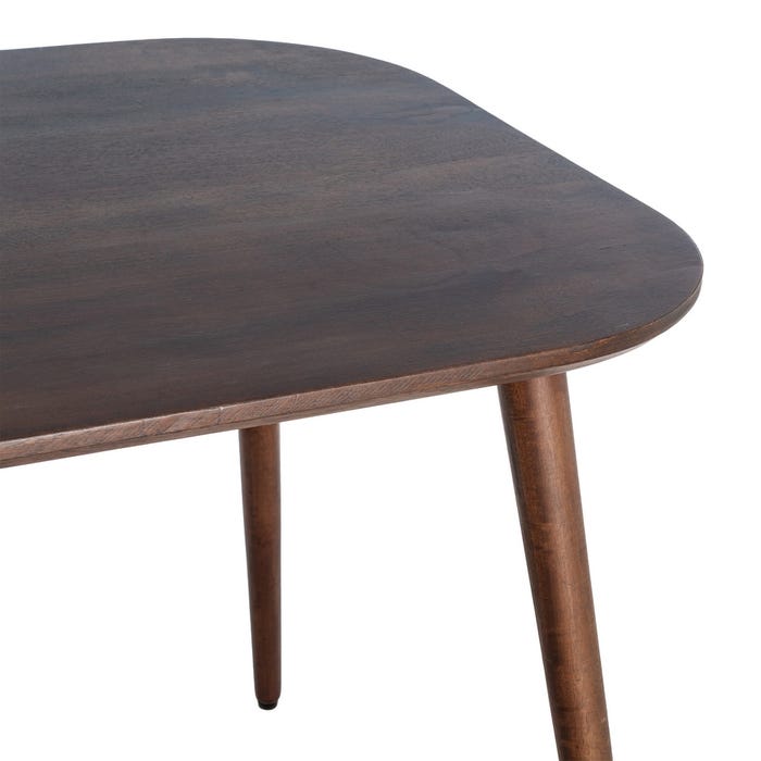 Mesa Marrón Oscuro Madera De Mango 145 X 80 X 75 Cm