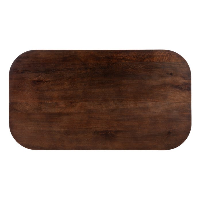 Mesa Marrón Oscuro Madera De Mango 145 X 80 X 75 Cm