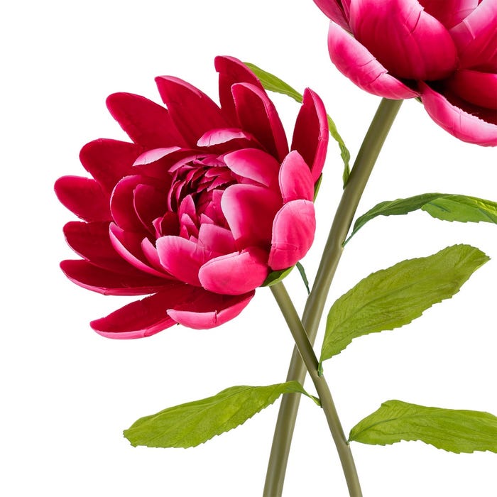 Flor Loto Fucsia Artificial Decoración 55 X 55 X 130 Cm