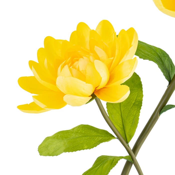 Flor Loto Amarillo Artificial Decoración 55 X 55 X 130 Cm