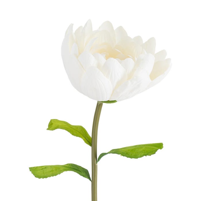 Flor Loto Blanco Artificial Decoración 55 X 55 X 130 Cm