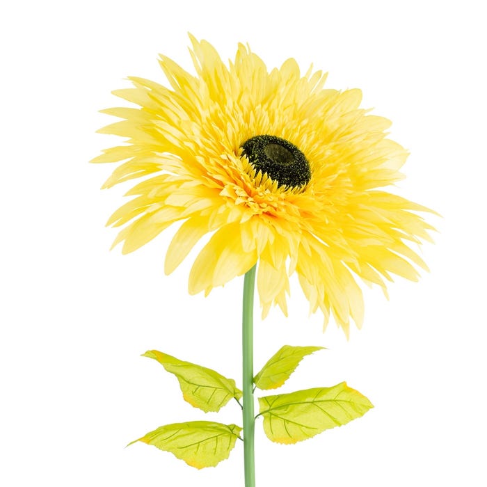 Flor Gerbera Amarillo Artificial 60 X 60 X 150 Cm