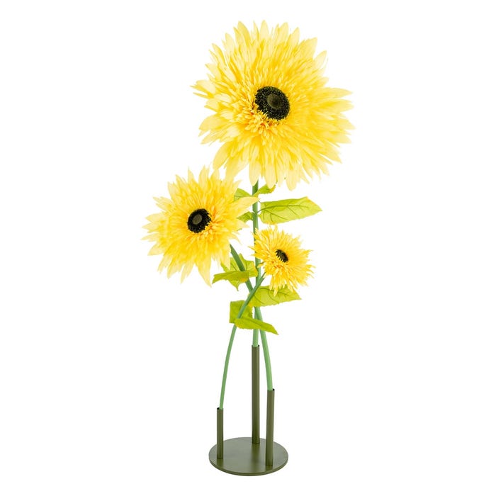 Flor Gerbera Amarillo Artificial 60 X 60 X 150 Cm
