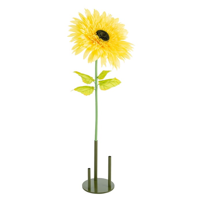 Flor Gerbera Amarillo Artificial 60 X 60 X 150 Cm