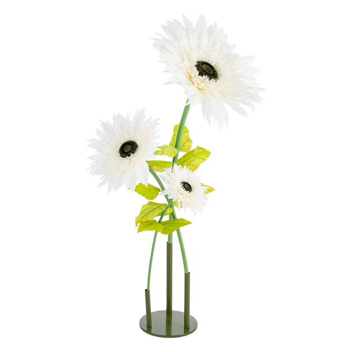 Flor Gerbera Blanco Artificial 40 X 40 X 125 Cm
