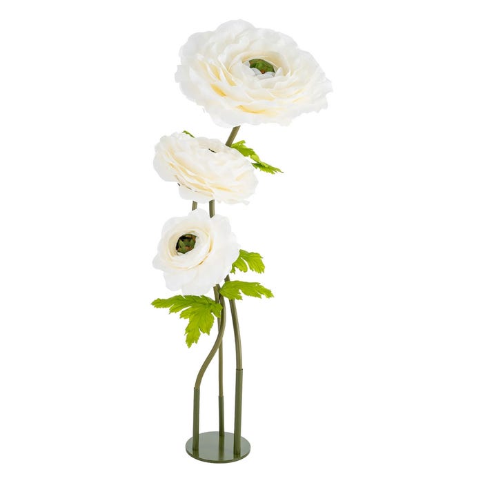 Flor Anémona Blanco Artificial 70 X 70 X 170 Cm