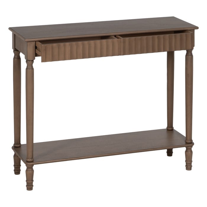 Console de madeira DM marrom 90 x 30 x 75 cm