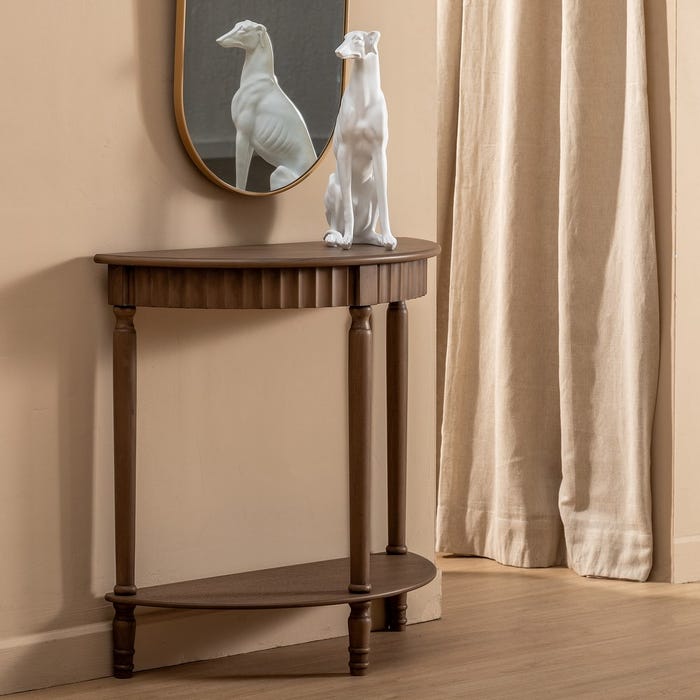 Console de madeira DM marrom 71 x 30 x 71 cm