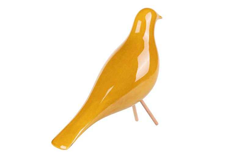 PAJARO CERAMICA NARANJA 25x10x21 CM