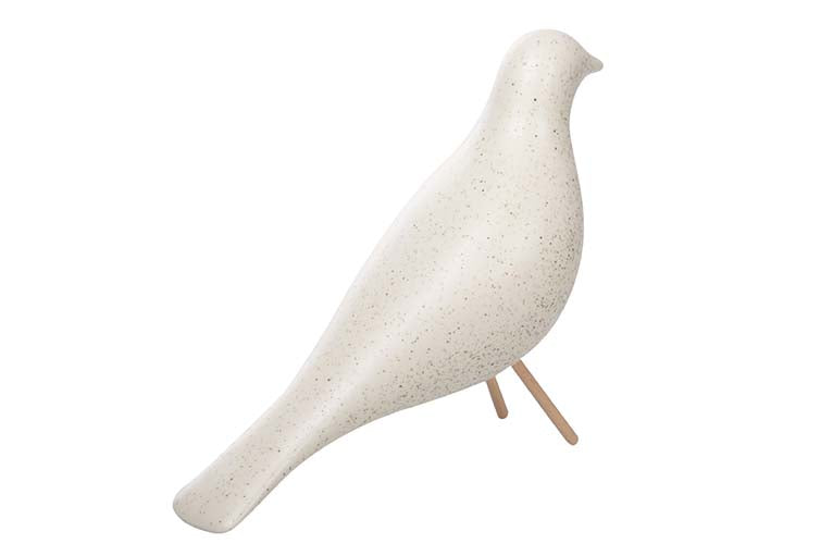 PAJARO CERAMICA BLANCO 25x10x21 CM