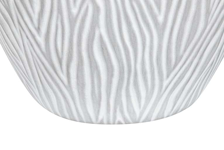 JARRON CERAMICA GRIS BLANCO 23x13x40 CM