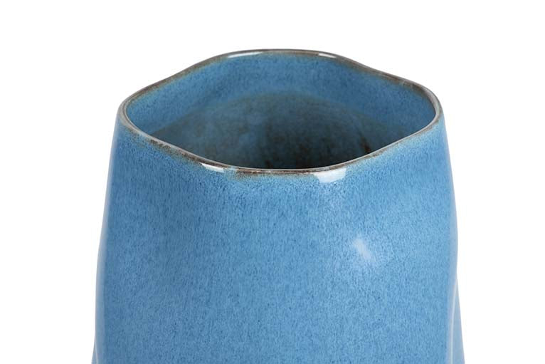 JARRON CERAMICA AZUL ROSA 20x20x39 CM
