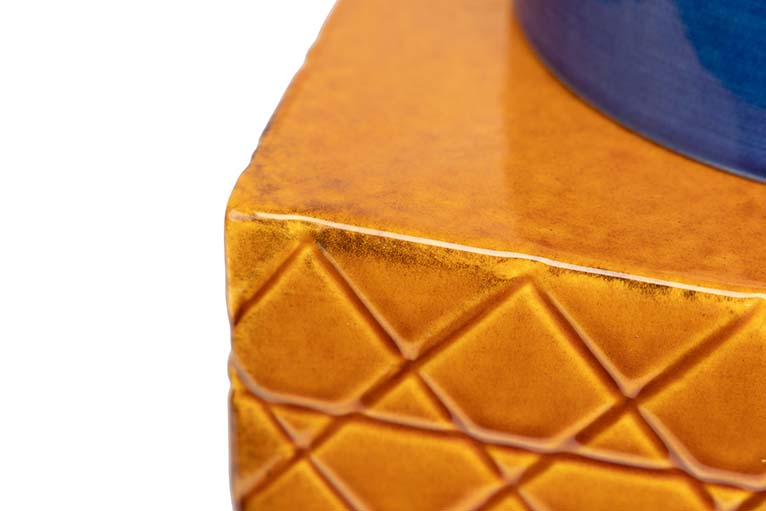 TIBOR CERAMICA AZUL NARANJA 18,5x18,5x30,5 CM