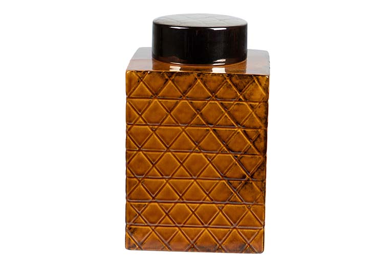 TIBOR CERAMICA DORADO NARANJA 18,5x18,5x30,5 CM