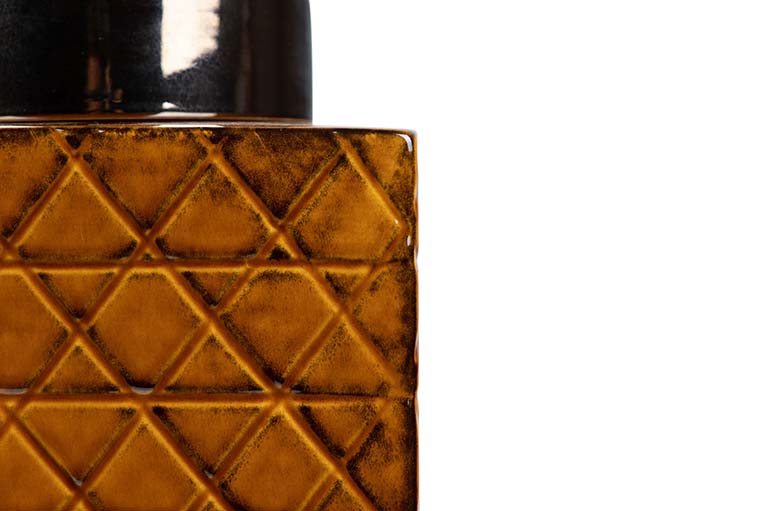 TIBOR CERAMICA DORADO NARANJA 18,5x18,5x30,5 CM