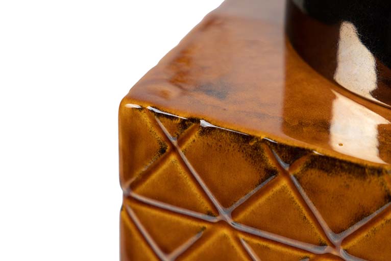 TIBOR CERAMICA DORADO NARANJA 18,5x18,5x30,5 CM