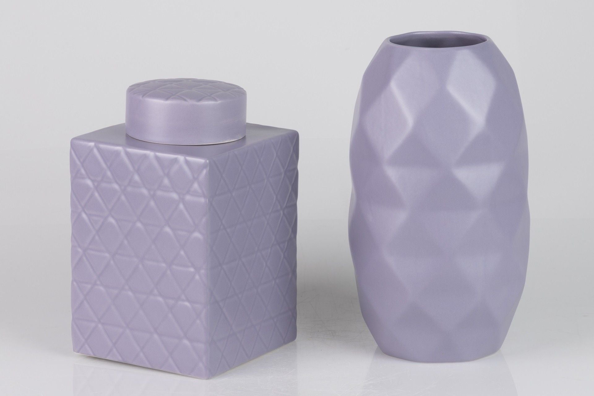 JARRON CERAMICA MORADO MATE 17x17x30 CM