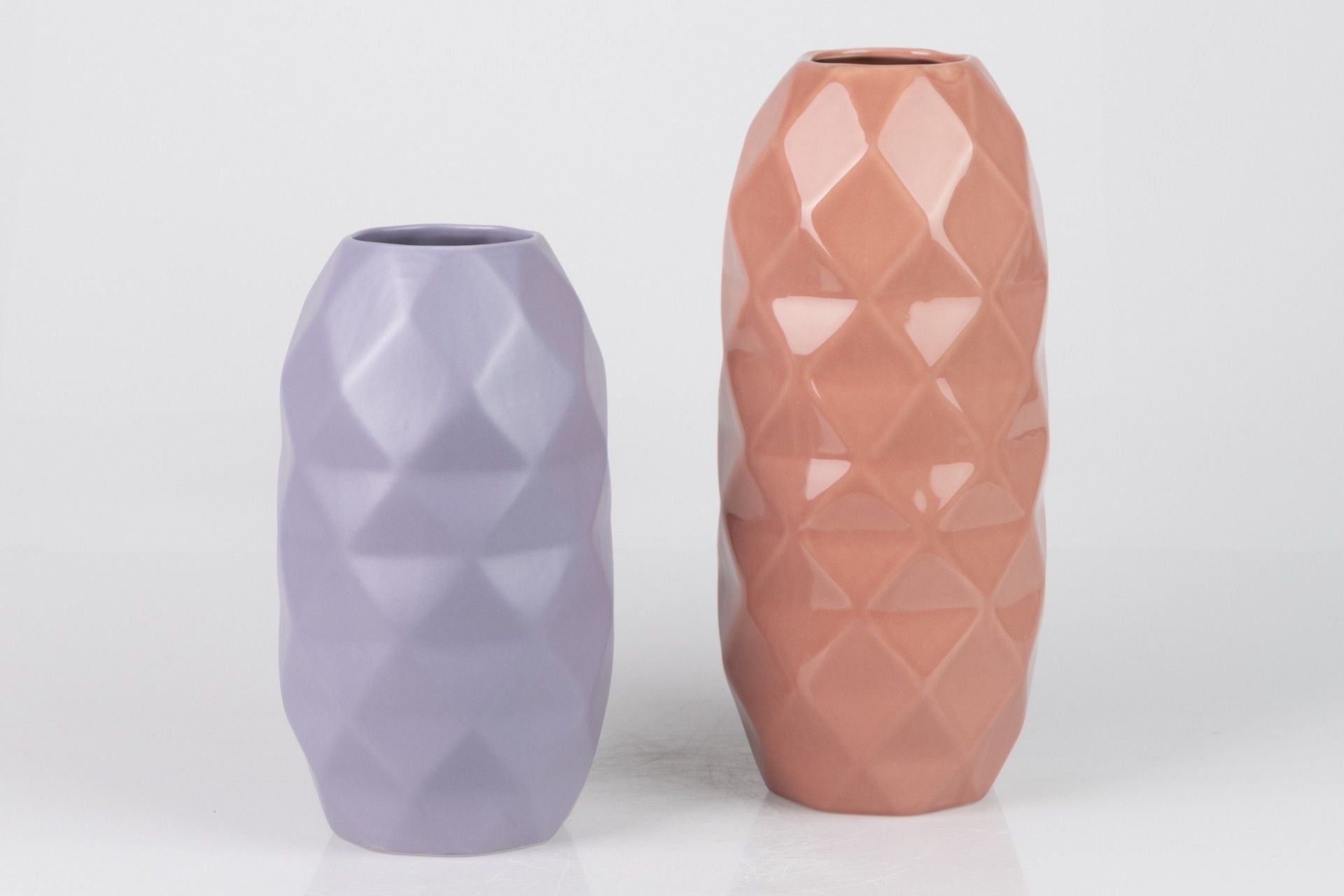 JARRON CERAMICA MORADO MATE 17x17x30 CM
