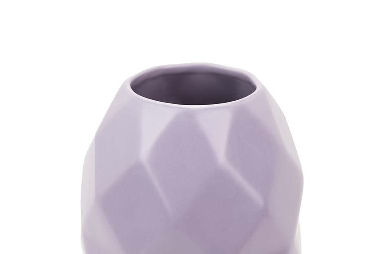 VASO DE CERÂMICA ROXO FOSCO 17x17x30 CM