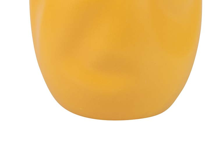 JARRON CERAMICA AMARILLO MATE 19x19x36 CM