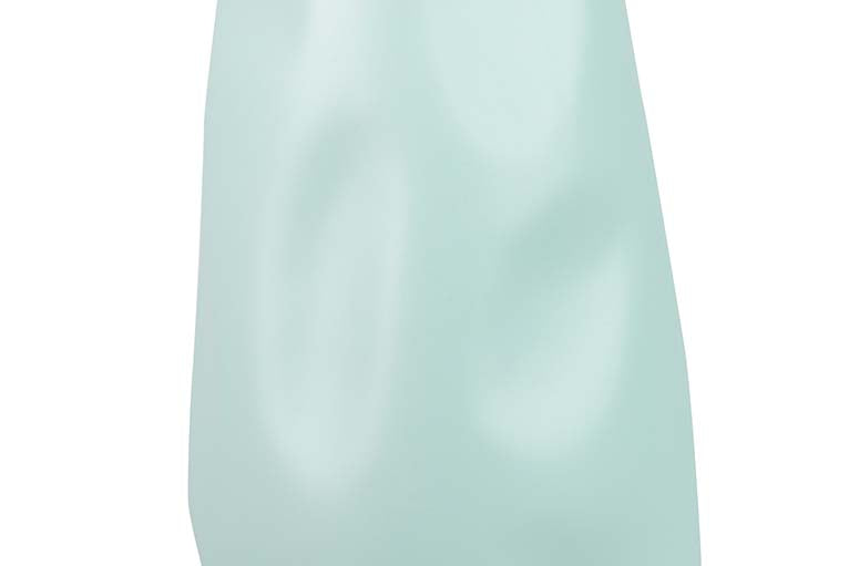 JARRON CERAMICA AZUL TURQUESA MATE 19x19x36 CM