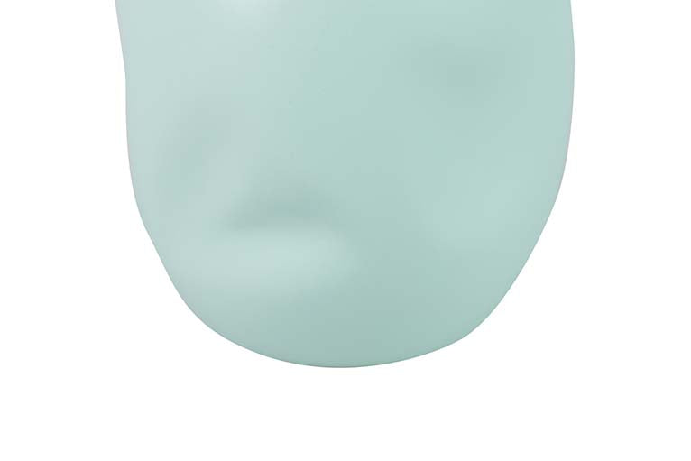 JARRON CERAMICA AZUL TURQUESA MATE 19x19x36 CM