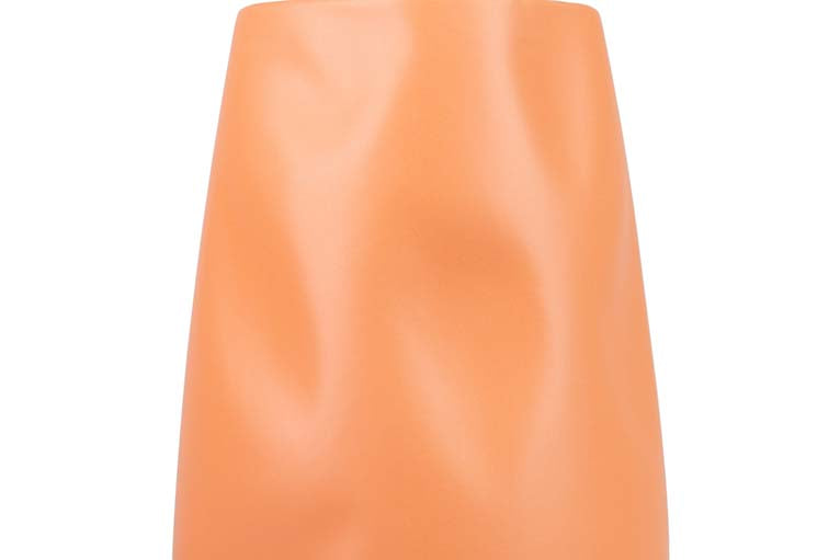 VASO DE CERÂMICA LARANJA FOSCO 19x19x36 CM