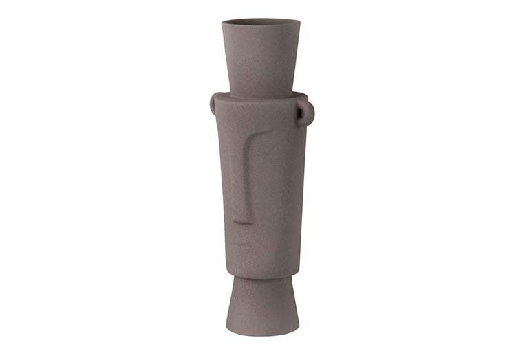 VASO DE CERÂMICA CINZA TERRACOTA 15x12x40 CM