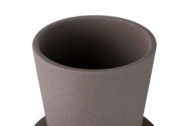 VASO DE CERÂMICA CINZA TERRACOTA 15x12x40 CM