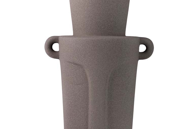 VASO DE CERÂMICA CINZA TERRACOTA 15x12x40 CM