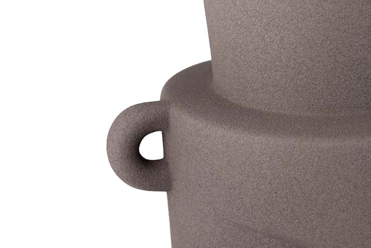 VASO DE CERÂMICA CINZA TERRACOTA 15x12x40 CM