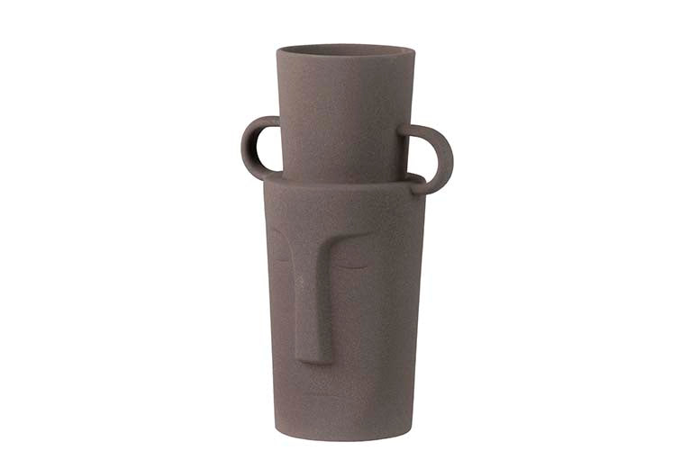 JARRON CERAMICA GRIS TERRACOTA 20x14x30 CM