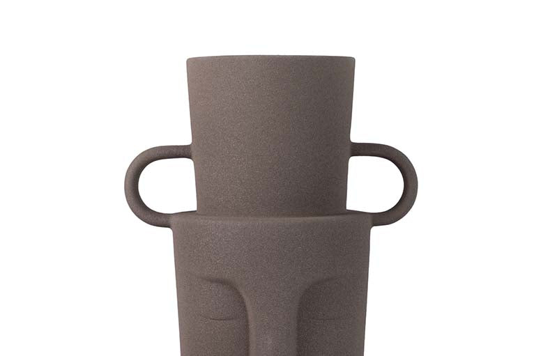 JARRON CERAMICA GRIS TERRACOTA 20x14x30 CM