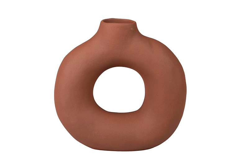 TERRACOTTA CERAMIC VASE 26x9x27 CM