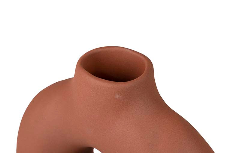 TERRACOTTA CERAMIC VASE 26x9x27 CM