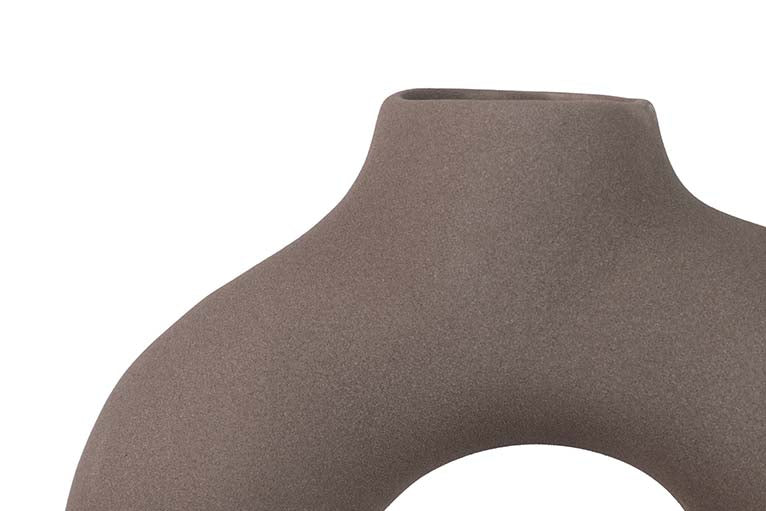 JARRON CERAMICA GRIS TERRACOTA 26x9x27 CM