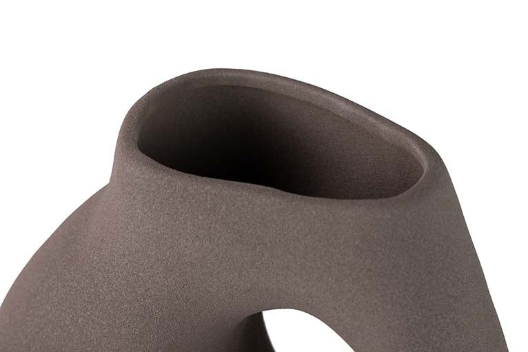 JARRON CERAMICA GRIS TERRACOTA 25x12x30 CM